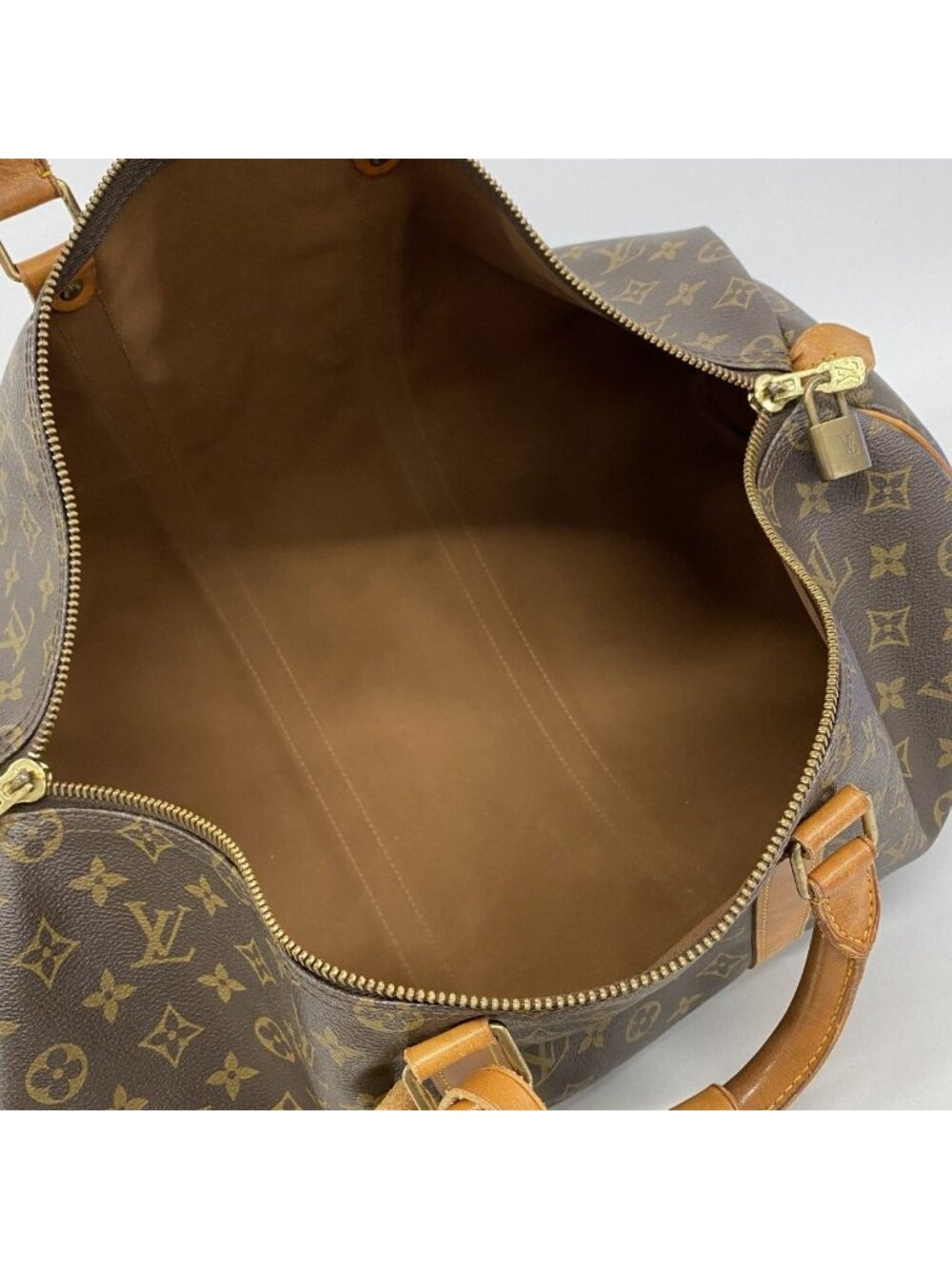 Louis Vuitton Boston Bag Monogram Keepall 50 Brown - Picture 4 of 10